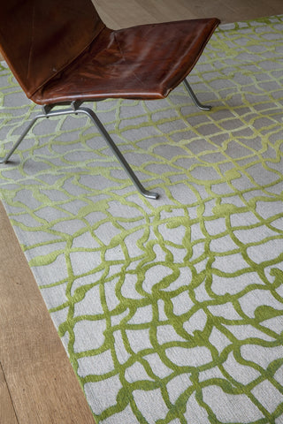 Louis De Poortere Mad Men Dedalo 9204 Republic Green Area Rug Lifestyle Image Feature