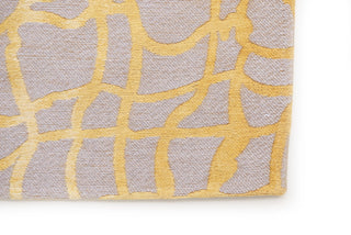 Louis De Poortere Mad Men Dedalo 9205 Yellow Scarab Area Rug Corner Image