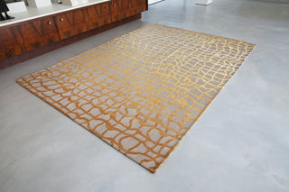 Louis De Poortere Mad Men Dedalo 9205 Yellow Scarab Area Rug Lifestyle Image Feature