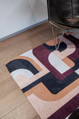 Louis De Poortere Nuance Module 9209 Pink Rohe Area Rug Lifestyle Image Feature