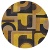 Louis De Poortere Nuance Module 9210 Yellow Meyer Area Rug Round Main Image