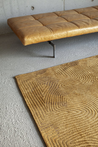 Louis De Poortere Meditation Coral 9226 Jelly Gold Area Rug Lifestyle Image Feature
