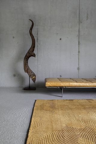 Louis De Poortere Meditation Coral 9226 Jelly Gold Area Rug Lifestyle Image Feature