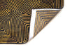 Louis De Poortere Meditation Coral 9227 Black Gold Area Rug Backing Image