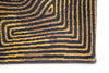 Louis De Poortere Meditation Coral 9227 Black Gold Area Rug Corner Image