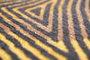 Louis De Poortere Meditation Coral 9227 Black Gold Area Rug Detail Image