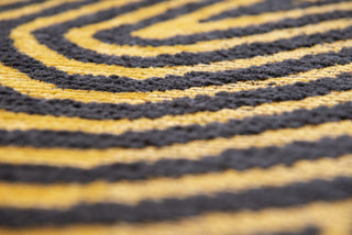 Louis De Poortere Meditation Coral 9227 Black Gold Area Rug Detail Image