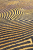 Louis De Poortere Meditation Coral 9227 Black Gold Area Rug Detail Image