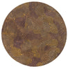 Louis De Poortere Meditation Coral 9227 Black Gold Area Rug Round Main Image