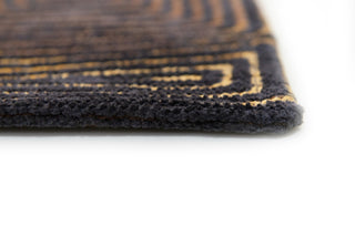 Louis De Poortere Meditation Coral 9227 Black Gold Area Rug Pile Image