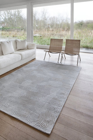 Louis De Poortere Meditation Coral 9228 Oyster White Area Rug Lifestyle Image Feature