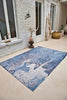 Louis De Poortere Cities Tokyo 9314 Conductive Blue Area Rug Lifestyle Image Feature