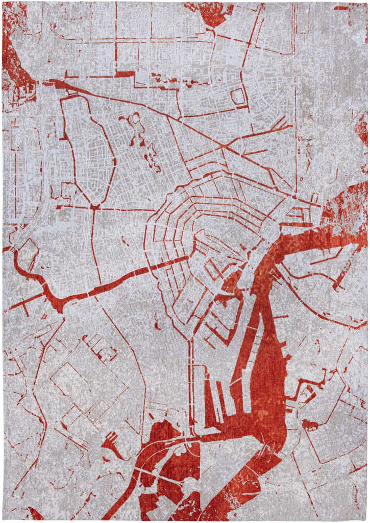Louis De Poortere Cities Amsterdam 9323 Orange Cut Area Rug main image
