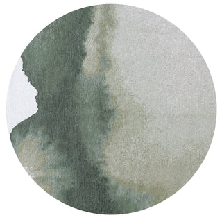 Louis De Poortere Meditation Lagoon 9331 Palm Green Area Rug Round Main Image