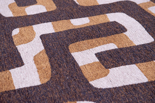 Louis De Poortere Craft Kuba 9335 Bison Area Rug Detail Image