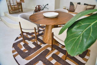 Louis De Poortere Craft Kuba 9335 Bison Area Rug Lifestyle Image Feature