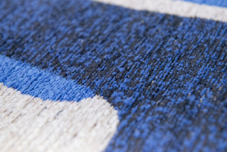Louis De Poortere Craft Kuba 9336 Ultramarine Area Rug Detail Image