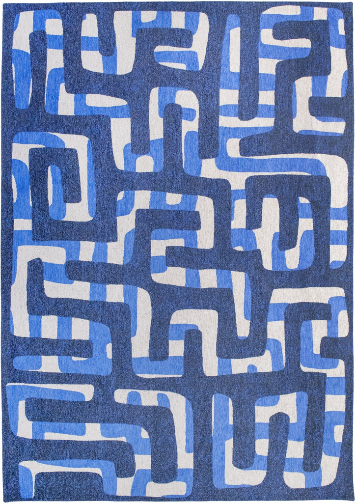 Louis De Poortere Craft Kuba 9336 Ultramarine Area Rug main image