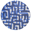 Louis De Poortere Craft Kuba 9336 Ultramarine Area Rug Round Main Image