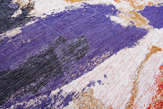 Louis De Poortere Gallery Fresque 9342 Purple Game Area Rug Detail Image