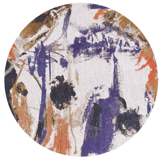 Louis De Poortere Gallery Fresque 9342 Purple Game Area Rug Round Main Image