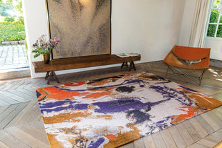 Louis De Poortere Gallery Fresque 9342 Purple Game Area Rug Lifestyle Image Feature