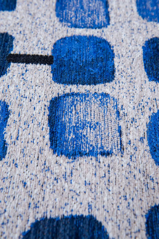 Louis De Poortere Craft Cobblestone 9348 Amparo Blues Area Rug Detail Image