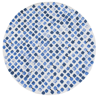 Louis De Poortere Craft Cobblestone 9348 Amparo Blues Area Rug Round Main Image