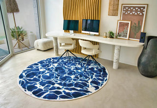 Louis De Poortere Meditation Swim 9351 Surf Area Rug Lifestyle Image Feature
