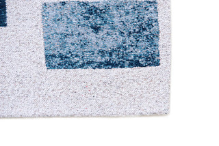 Louis De Poortere Craft Lucia 9355 Ice Blue Area Rug Corner Image