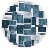 Louis De Poortere Craft Lucia 9355 Ice Blue Area Rug Round Main Image