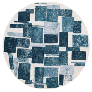 Louis De Poortere Craft Lucia 9355 Ice Blue Area Rug Round Main Image
