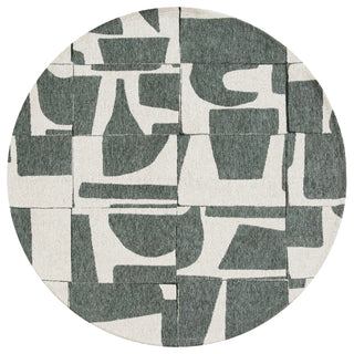 Louis De Poortere Craft Papercut 9361 Sea Spray Area Rug Round Main Image