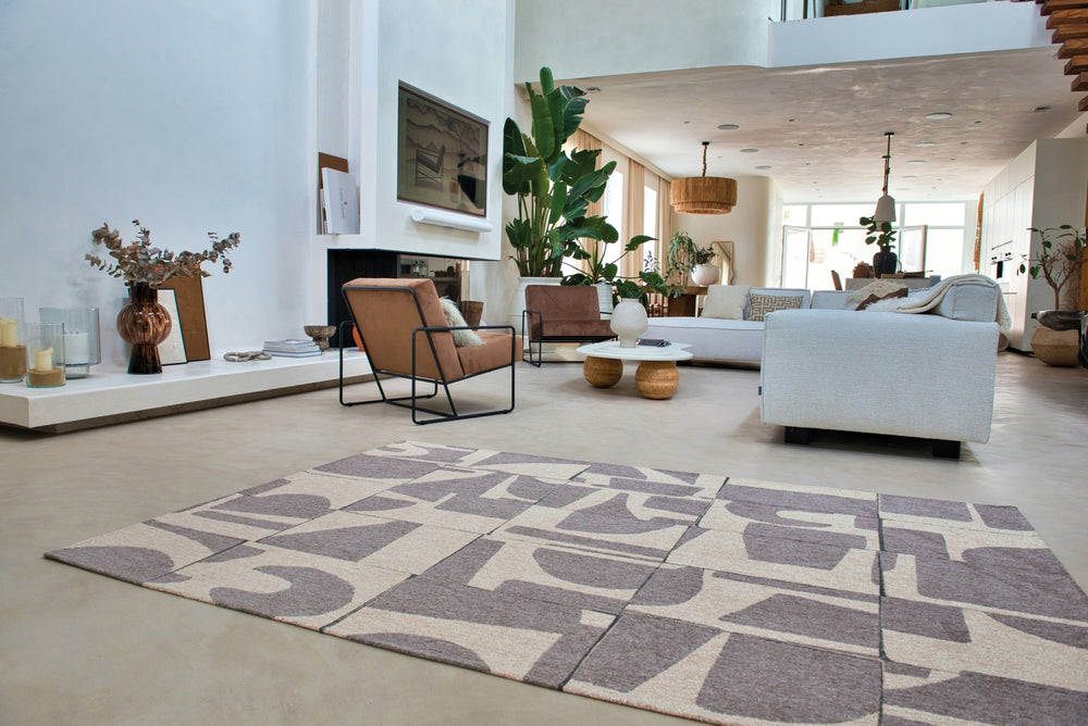 Louis De Poortere Craft Papercut 9366 String Area Rug Lifestyle Image Feature
