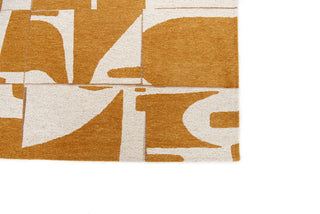 Louis De Poortere Craft Papercut 9367 Curry Area Rug Corner Image