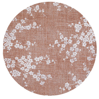 Louis De Poortere Sakura 9371 Copper Pink Area Rug Round Main Image