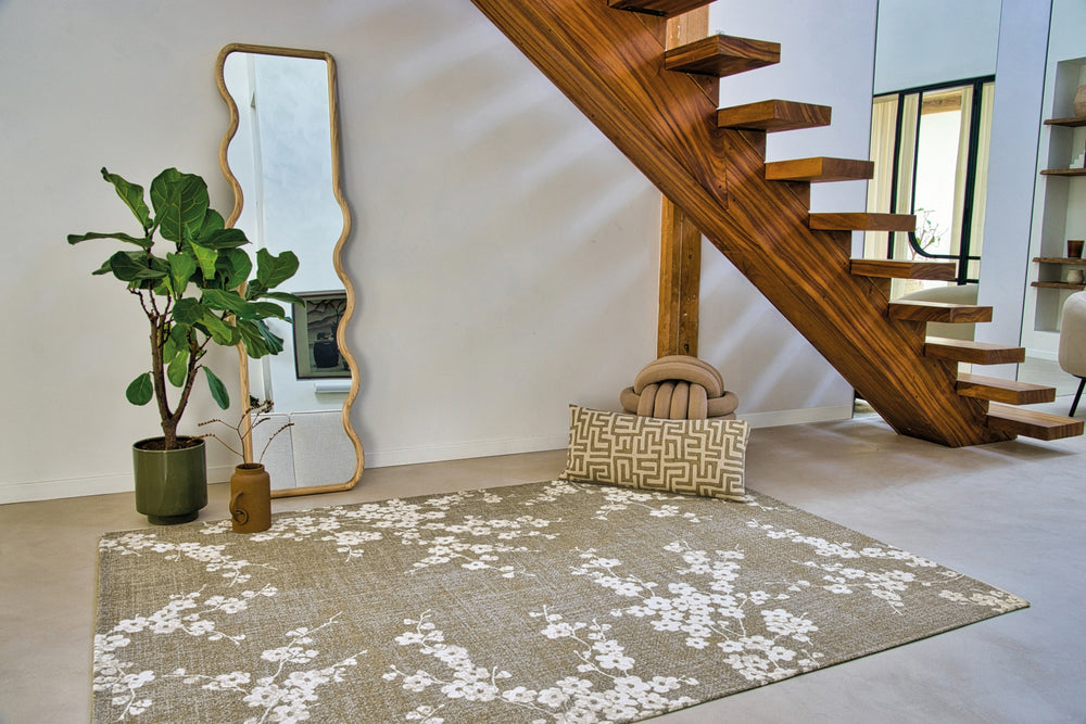 Louis De Poortere Sakura 9372 Wet Garden Area Rug Lifestyle Image Feature