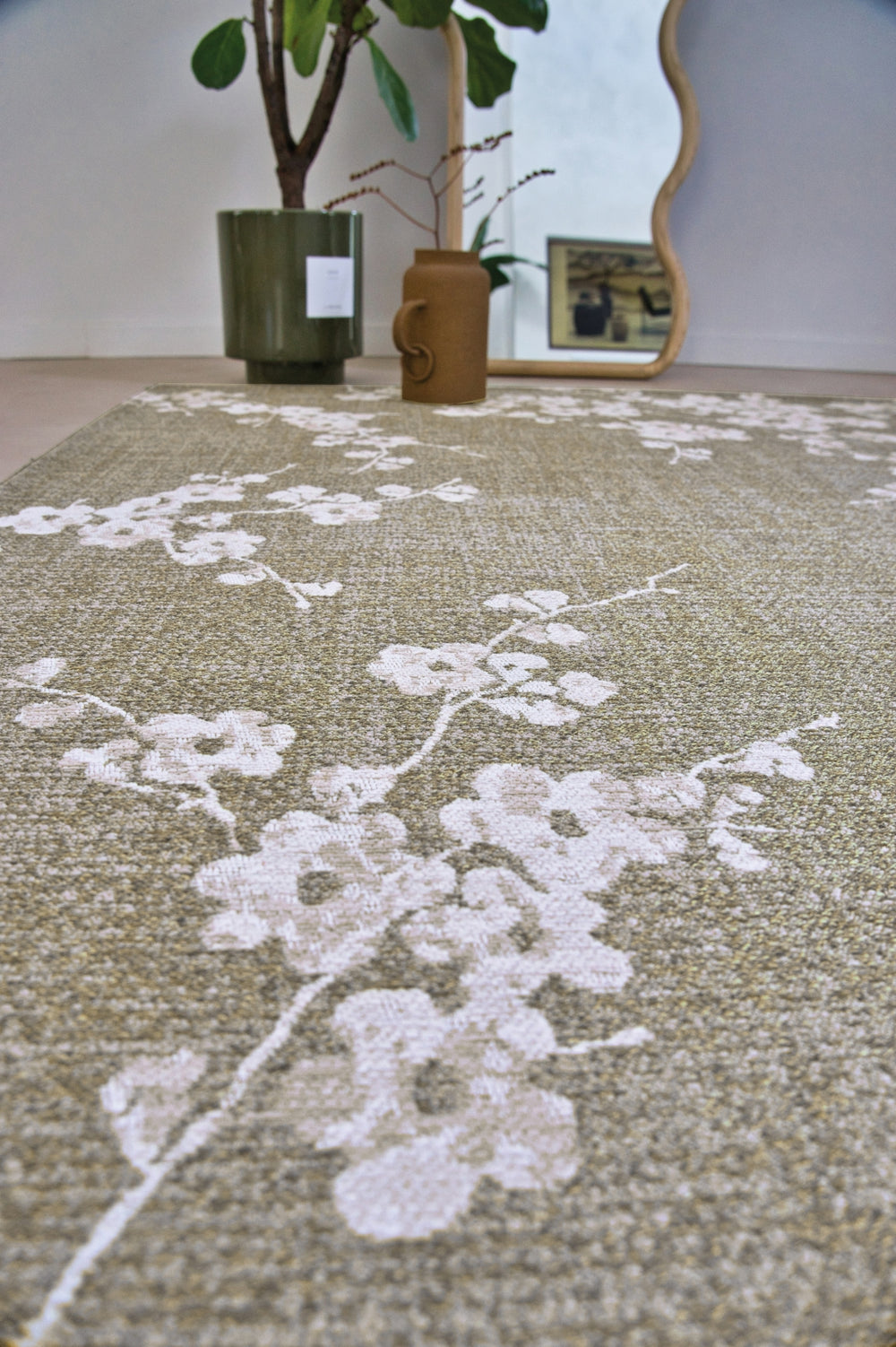 Louis De Poortere Sakura 9372 Wet Garden Area Rug Lifestyle Image Feature