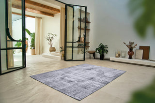 Louis De Poortere Fading World Kirman 9376 Quartz Area Rug Lifestyle Image Feature