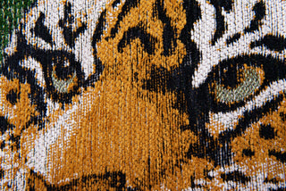 Louis De Poortere Pop Tiger 9388 Green On Fire Area Rug Detail Image