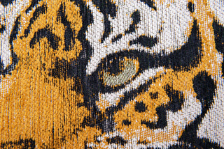 Louis De Poortere Pop Tiger 9388 Green On Fire Area Rug Detail Image