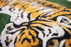 Louis De Poortere Pop Tiger 9388 Green On Fire Area Rug Detail Image
