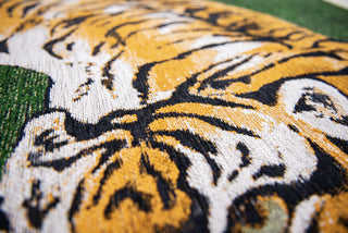 Louis De Poortere Pop Tiger 9388 Green On Fire Area Rug Detail Image