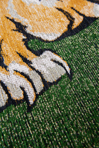Louis De Poortere Pop Tiger 9388 Green On Fire Area Rug Detail Image