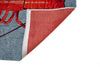 Louis De Poortere Pop Lobster 9389 Steam Red Area Rug Backing Image