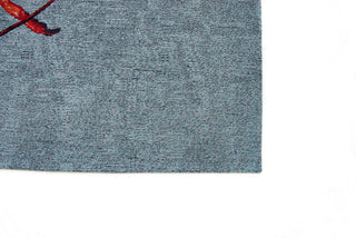 Louis De Poortere Pop Lobster 9389 Steam Red Area Rug Corner Image