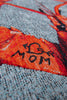 Louis De Poortere Pop Lobster 9389 Steam Red Area Rug Detail Image