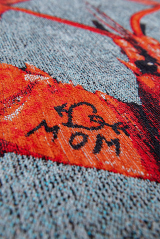 Louis De Poortere Pop Lobster 9389 Steam Red Area Rug Detail Image