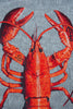 Louis De Poortere Pop Lobster 9389 Steam Red Area Rug Detail Image
