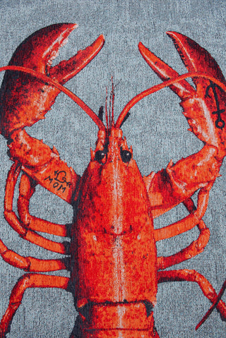Louis De Poortere Pop Lobster 9389 Steam Red Area Rug Detail Image